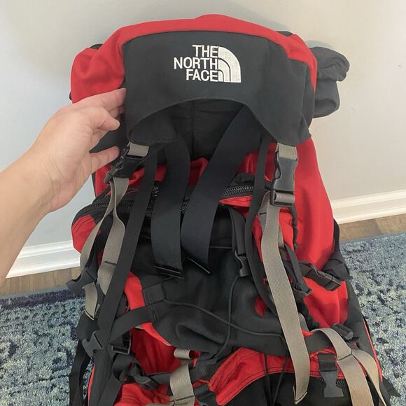 The North Face Red And Black Hiking Backpack - Camping, Backpacking - Picture 2 of 9
